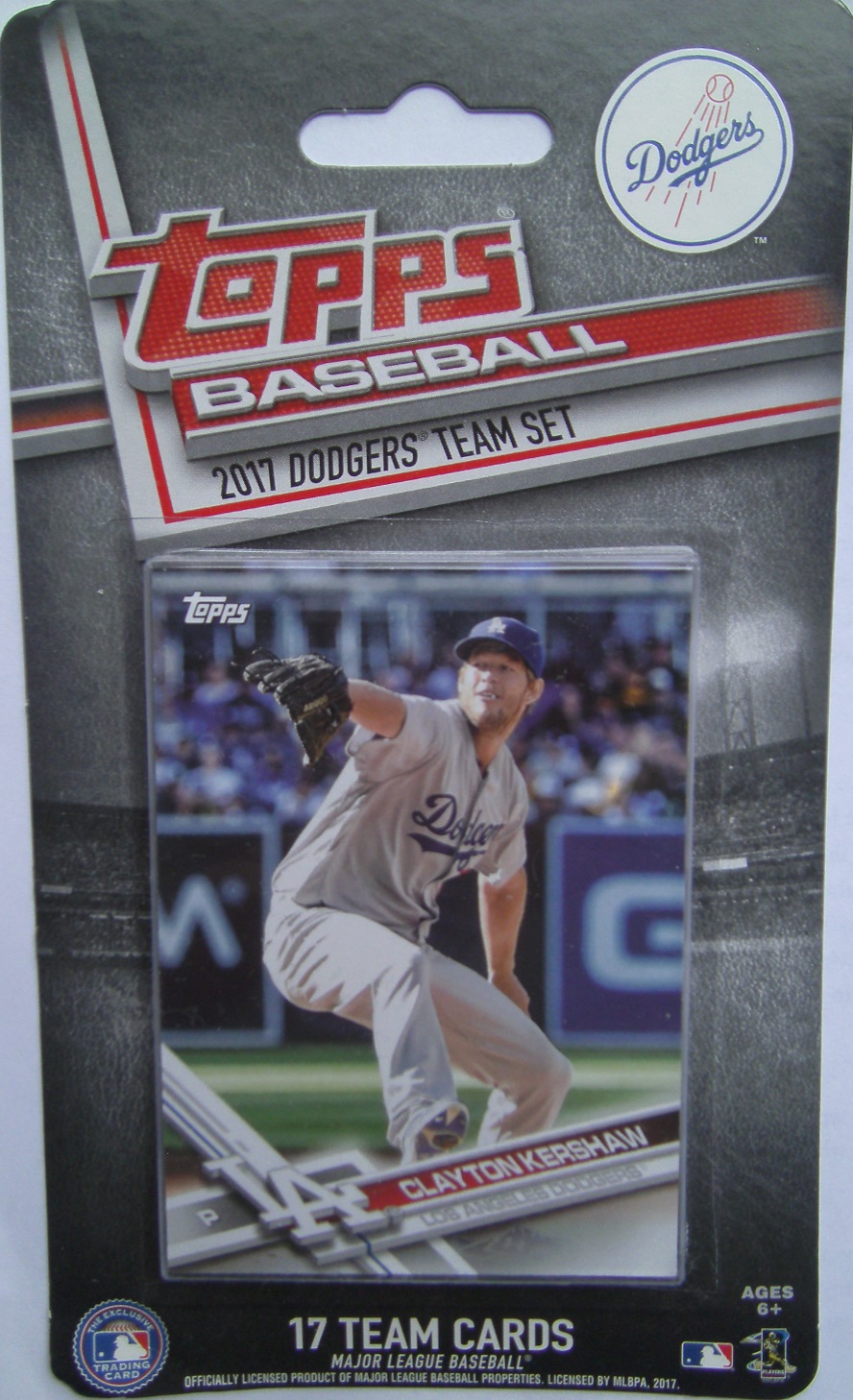 2017 Topps Factory Los Angeles Dodgers Baseball Card Team Set