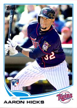 2013 Topps Baseball Aaron Hicks Rookie Card