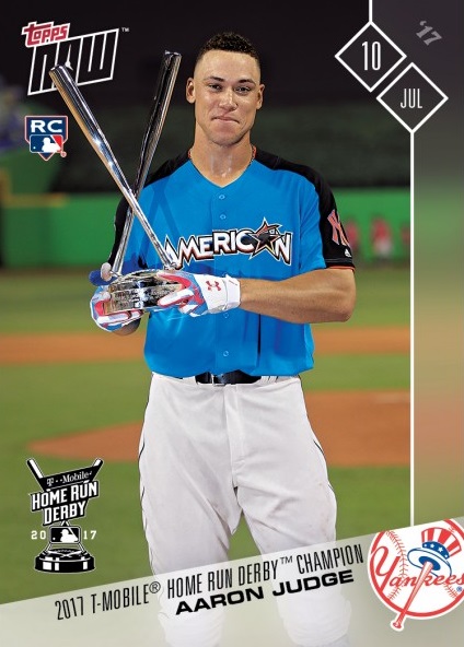 Aaron Judge Wins 2017 Home Run Derby Baseball Rookie Card