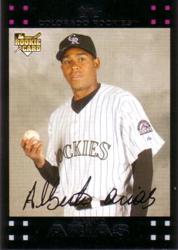 2007 Topps Update Alberto Arias Rookie Card