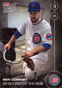 Ben Zobrist Rides Bike to Wrigley Field Baseball Card