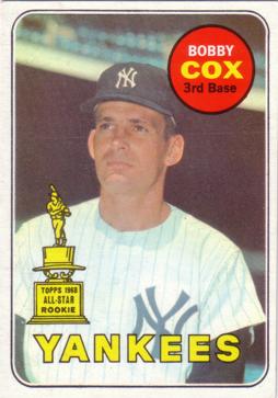 1969 Topps Bobby Cox Rookie Card