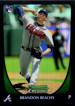 Brandon Beachy Bowman Chrome Refractor Rookie Card