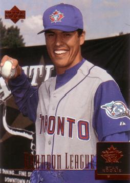 2001 Upper Deck Brandon League Rookie Card