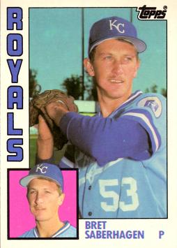 1984 Topps Traded Baseball Bret Saberhagen Rookie Card