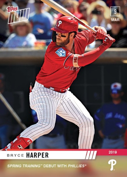 2019 Topps Now Beyce Harper Phillies Baseball Card