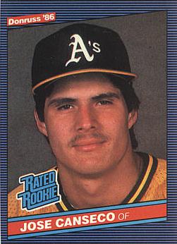1986 Donruss Jose Canseco rookie card