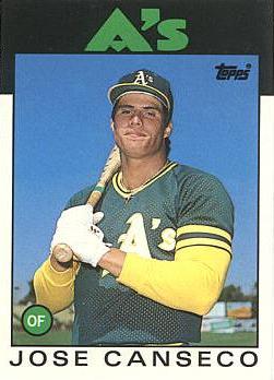 1986 Topps Traded Jose Canseco rookie card