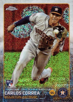 2015 Topps Update Chrome Pulsar Refractor Carlos Correa Rookie Card