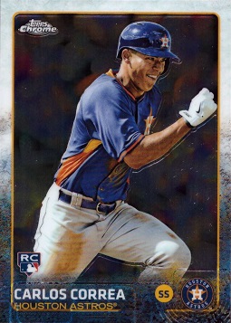 2015 Topps Chrome Baseball Carlos Correa Rookie Card