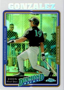 2005 Topps Chrome Refractor Carlos Gonzalez Rookie Card