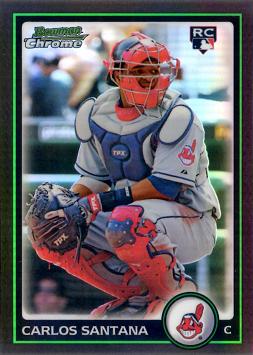 2010 Bowman Chrome Refractor Carlos Santana Rookie Card