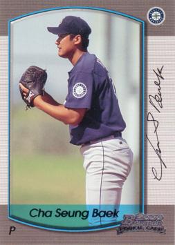 2004 Bowman Draft Picks Cha Seung Baek Rookie Card