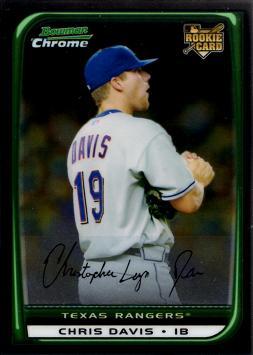 Chris Davis Bowman Chrome Refractor Rookie Card