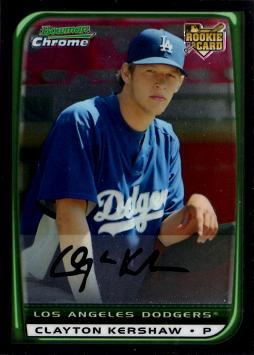 2008 Bowman Chrome Draft Picks Clayton Kershaw Rookie Card