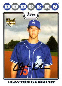 2008 Topps Update Clayton Kershaw Rookie Card