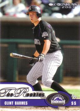 2003 Donruss the Rookies Clint Barmes Rookie Card