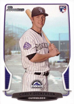 2013 Bowman Draft Baseball Corey Dickerson Rookie Card