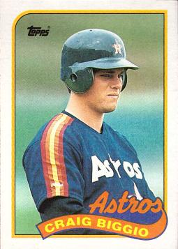 1989 Topps Baseball Craig Biggio Rookie Card