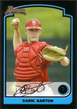 2003 Bowman Draft Picks Daric Barton Rookie Card