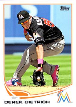 2013 Topps Update Baseball Derek Dietrich Rookie Card