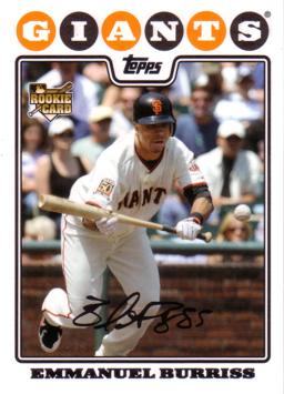 2008 Topps Update Emmanuel Burriss Rookie Card