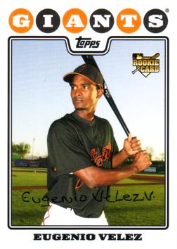 2008 Topps Eugenio Velez Rookie Card