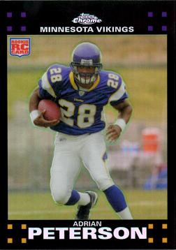 2007 Topps Chrome Refractor Adrian Peterson Rookie Card