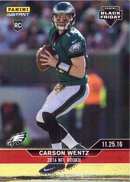2016 Panini Instant NFL Football Carson Wentz Rookie Card