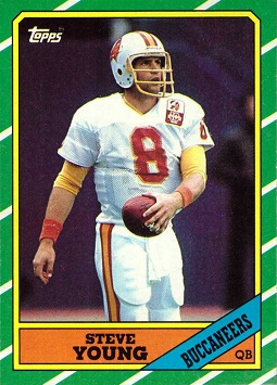 1986 Topps Football Steve Young Rookie Card