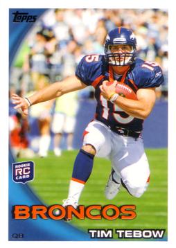Tim Tebow 2010 Topps Finest RC Football Denver Broncos Gators ROOKIE