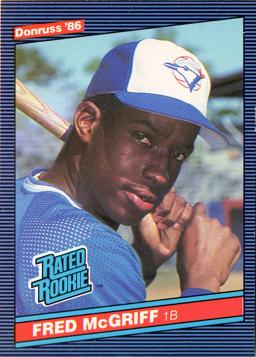 1986 Donruss Fred McGriff Rookie Card