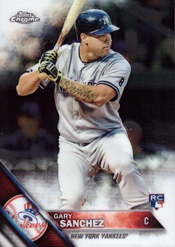 2016 Topps Chrome Baseball Gary Sanchez Rookie Card