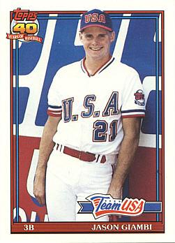 1991 Topps Traded Jason Giambi rookie card