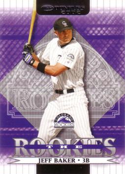 2002 Donruss the Rookies Jeff Baker Rookie Card