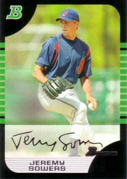 2005 Bowman Jeremy Sowers First Regular Bowman Card