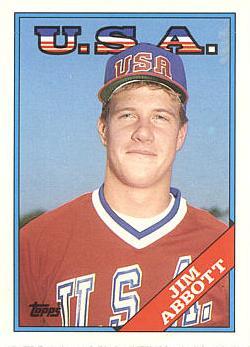 1988 Topps Traded Jim Abbott Baseball Rookie Card