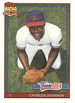 1991 Topps Traded Charles Johnson Rookie Card