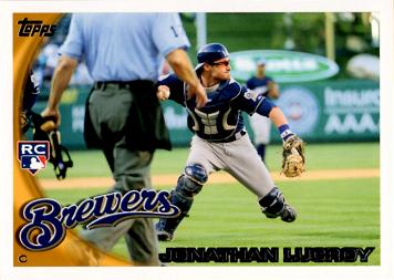 2010 Topps Update Jonathan Lucroy Rookie Card