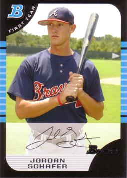 2005 Bowman Draft Picks Jordan Schafer Rookie Card