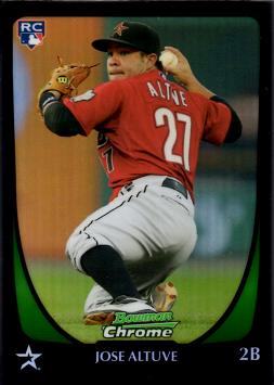 2011 Bowman Chrome Refractor Jose Altuve Baseball Rookie Card