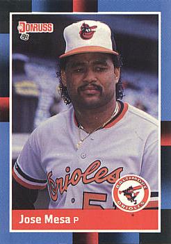 1988 Donruss Jose Mesa Rookie Card