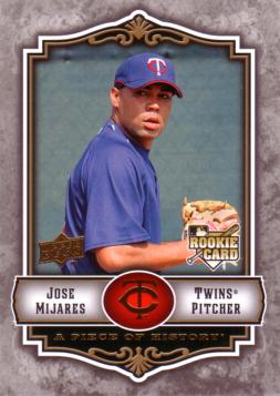 2009 UD A Piece of History Jose Mijares Rookie Card