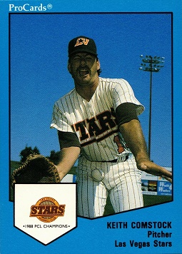 Keith Comstock Ball to the Crotch Baseball Card