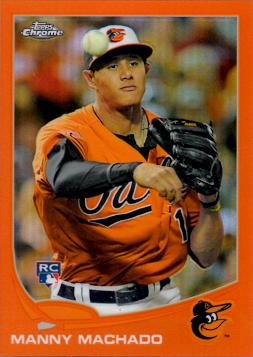 2013 Topps Chrome Orange Refractor Manny Machado Rookie Card