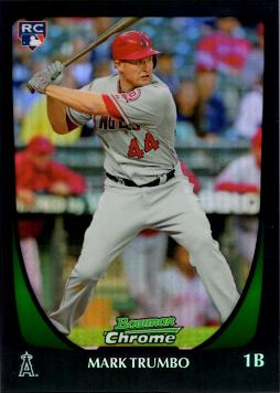 2011 Bowman Chrome Refractor Mark Trumbo Rookie Card