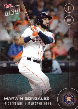 Marwin Gonzalez Hits Walk-off Home Run Baseball Card