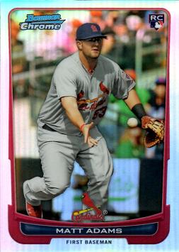 2012 Bowman Chrome Refractor Matt Adams Rookie Card