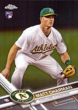 2017 Topps Update Chrome Baseball Matt Chapman Rookie Card