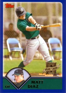 2003 Topps Traded Matt Diaz Rookie Card